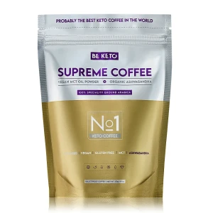 Keto kawa z olejem MCT i organiczną ashwagandhą - Supreme Coffee - BeKeto, 250g