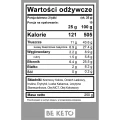 Keto krem orzech laskowy z olejem MCT - Keto Cream Delicious Hazelnut - BeKeto - 250g - etykieta