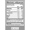 Keto krem z orzechów makadamia - królowa makadamia z olejem MCT - Keto Cream Queen Macadamia - BeKeto - 250g - etykieta