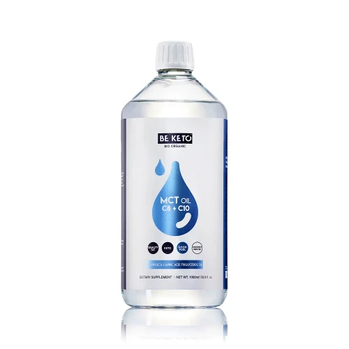 Olej MCT C8 + C10 - MCT Oil - BeKeto, 1000ml - przód