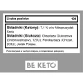 Testy paskowe glukoza i ketony - Ketone &amp; Glucose Test Strips - BeKeto, 100 sztuk - etykieta