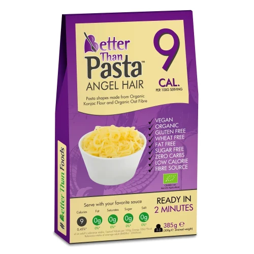 Makaron konjac Angel Hair - BIO - Better than Foods, 385g - przód