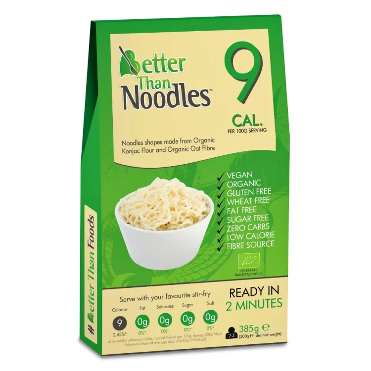 Makaron konjac Noodles - BIO - Better than Foods, 385g - przód