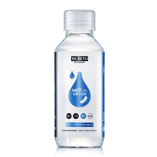 Olej MCT C8 + C10 - MCT Oil - BeKeto, 100ml - przód