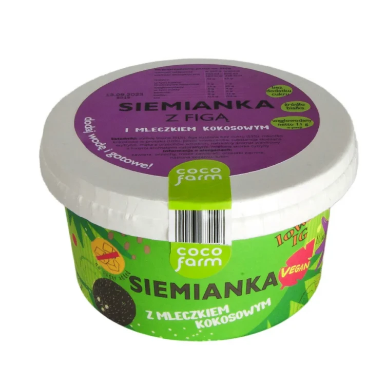 Siemianka z figą i mleczkiem kokosowym - Coco Farm, 50g - przód