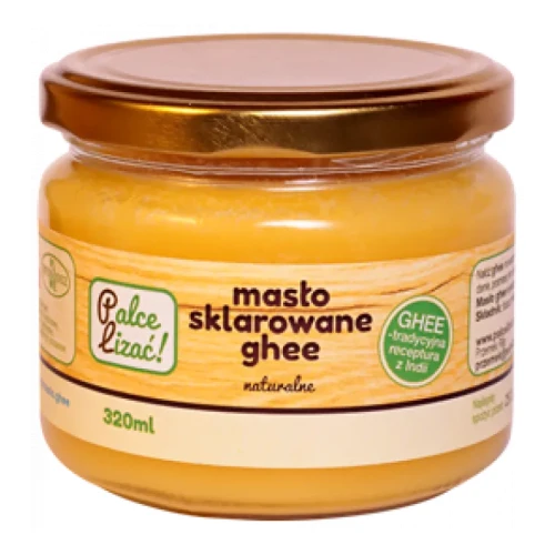 Masło sklarowane Ghee naturalne - Palce Lizać, 320ml - przód