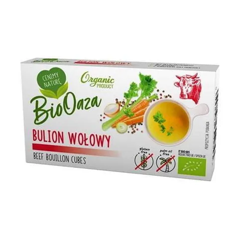 BIO Bulion wołowy - BioOaza, 66g - przód