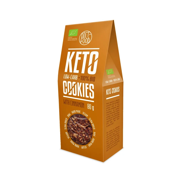 Keto ciasteczka z cynamonem - BIO - Diet Food, 80g - przód