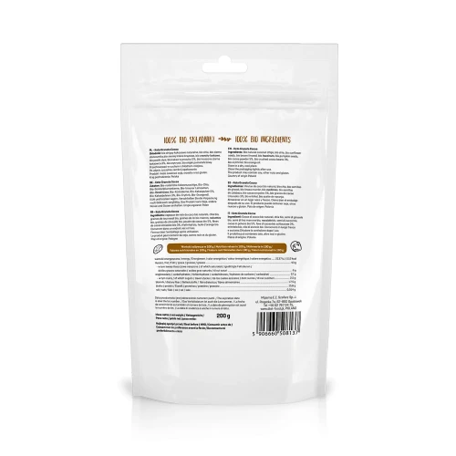 Keto granola z kakao - BIO - Diet Food, 200g - tył