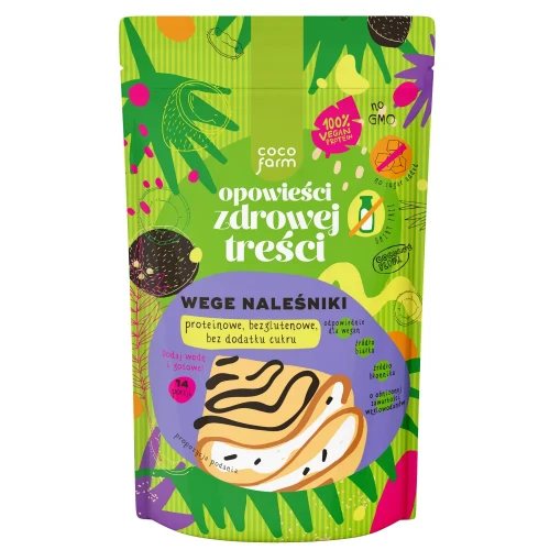 Wege naleśniki - bezglutenowa mieszanka do przygotowania keto naleśników - Coco Farm, 345g - przód
