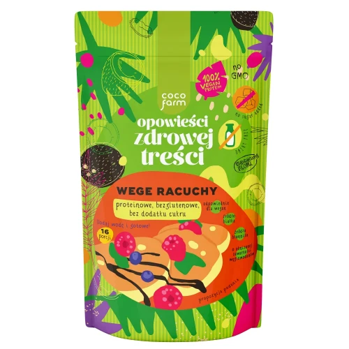 Wege racuchy - bezglutenowa mieszanka do przygotowania keto racuchów - Coco Farm, 345g - przód