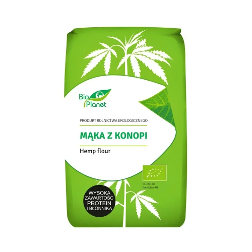 Mąka z konopi - BIO - Bio Planet, 400g - przód