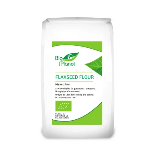 Mąka lniana - BIO - Bio Planet, 400g - przód