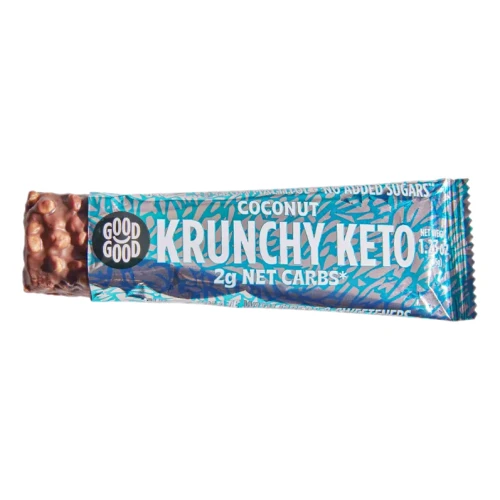 Baton kokosowy - Krunchy Keto Bar - Coconut - Good Good, 35g - przód