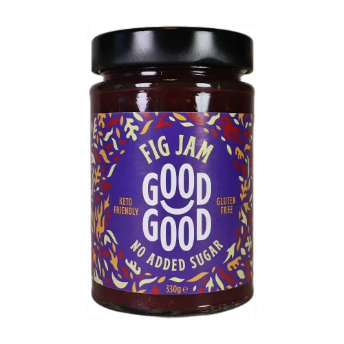 Dżem figowy bez dodatku cukru - Fig Jam - Keto Friendly - Good Good, 330g - przód
