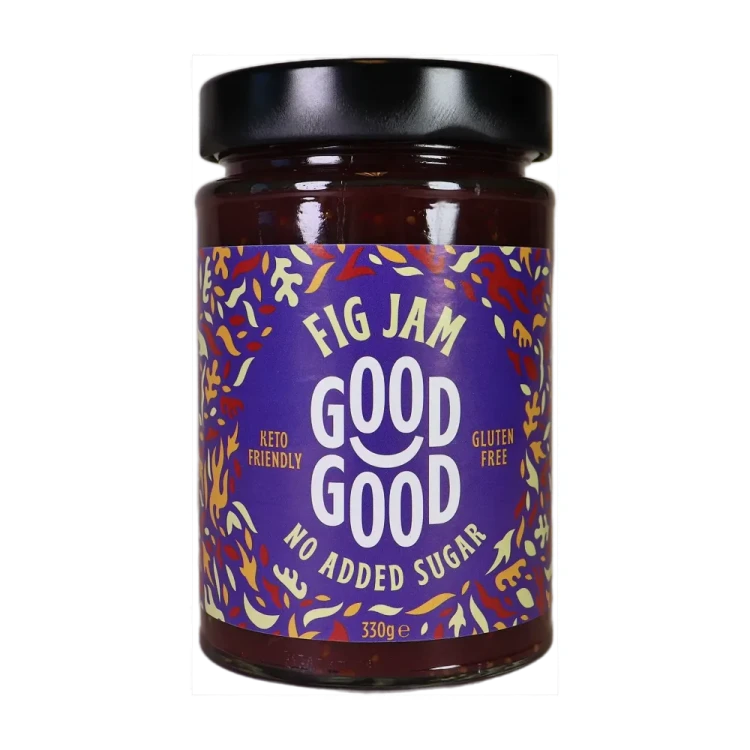 Dżem figowy bez dodatku cukru - Fig Jam - Keto Friendly - Good Good, 330g - przód