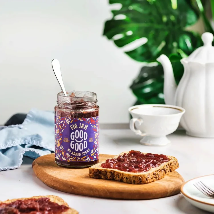 Dżem figowy bez dodatku cukru - Fig Jam - Keto Friendly - Good Good, 330g - dżem