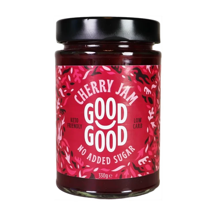 Dżem wiśniowy bez dodatku cukru - Cherry Jam - Keto Friendly - Good Good, 330g - przód