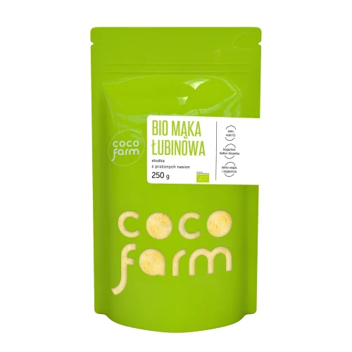 Mąka łubinowa - BIO - Coco Farm, 250g - przód