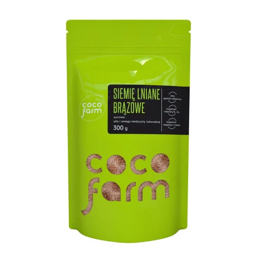 Siemię lniane brązowe - Coco Farm, 300g - przód