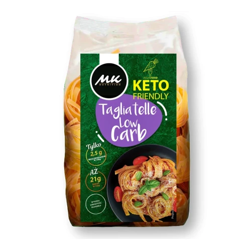 Makaron Tagliatelle niskowęglowodanowy - KETO Friendly - MK Nutrition, 250g - przód