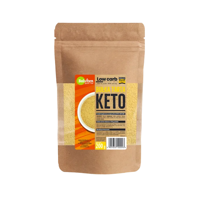 KETO Bułka tarta, panierka, bezglutenowa - Balviten, 200g - przód