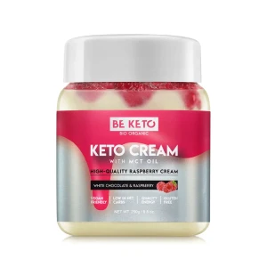 Keto krem biała czekolada i malina - White Chocolate & Raspberry - BeKeto, 250g