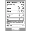Keto krem masło orzechowe z olejem MCT - Keto Cream Peanut Butter - BeKeto - 250g - etykieta