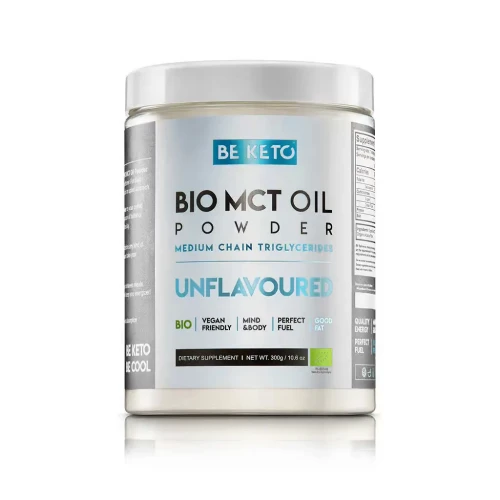 Olej MCT w proszku bezsmakowy - BIO - MCT Oil Powder Unflavoured - BeKeto, 300g - przód