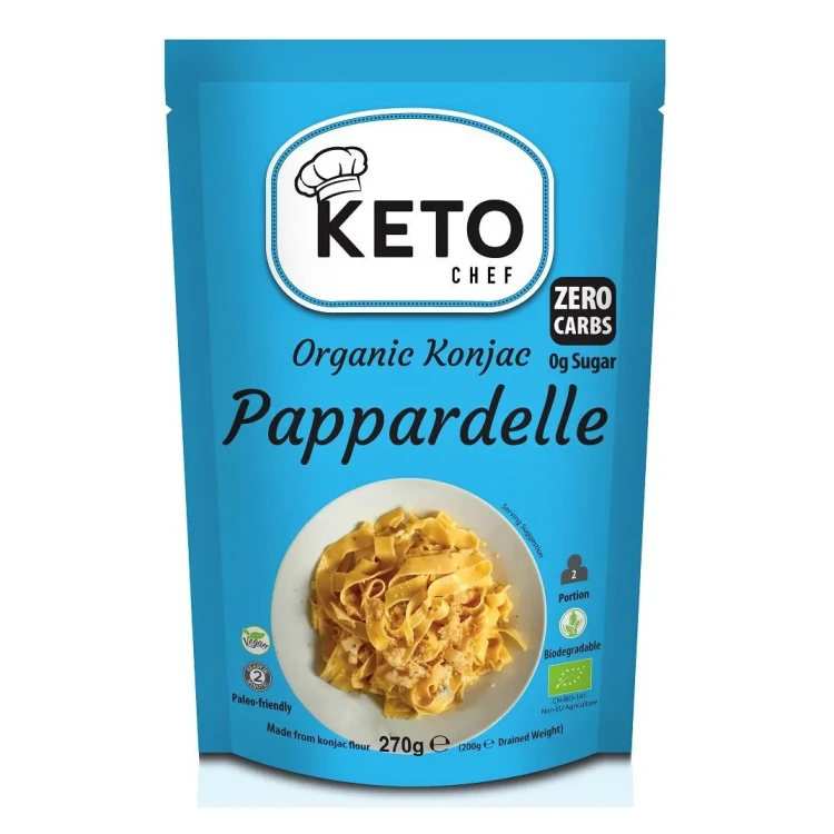 Makaron konjac Pappardelle - BIO - Keto Chef, 270g - przód