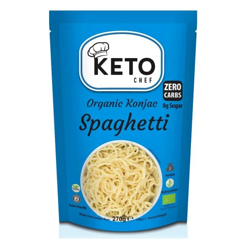 Makaron konjac Spaghetti - BIO - Keto Chef, 270g - przód
