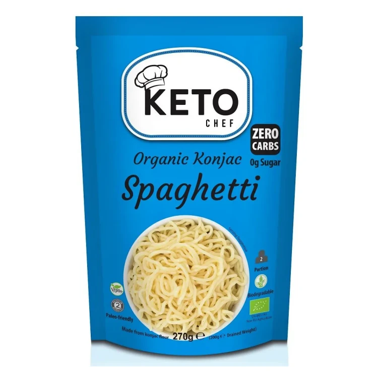 Makaron konjac Spaghetti - BIO - Keto Chef, 270g - przód