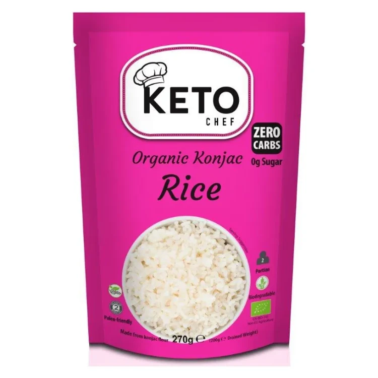 Makaron konjac Rice - BIO - Keto Chef, 270g - przód