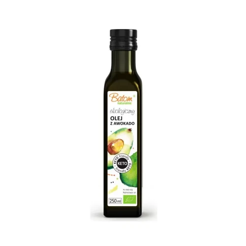 Olej z awokado virgin - BIO - Batom, 250ml - przód