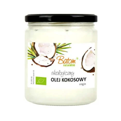 Olej kokosowy virgin - BIO - Batom, 500ml - przód