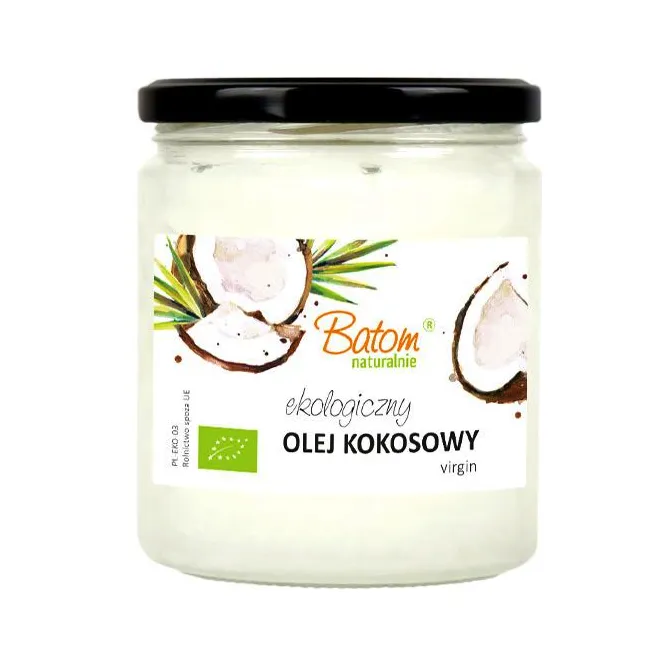 Olej kokosowy virgin - BIO - Batom, 500ml - przód
