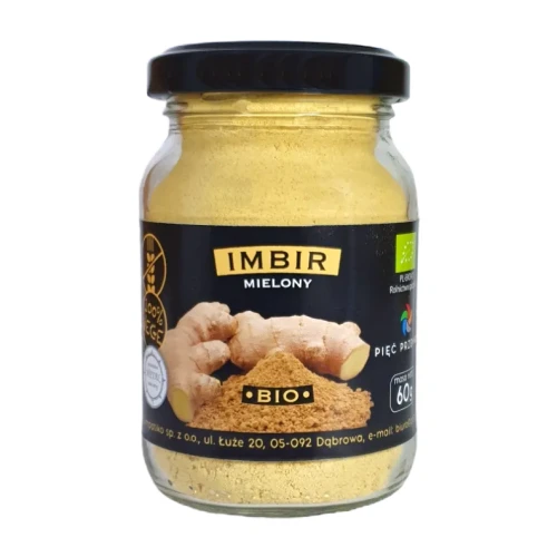 Imbir mielony - BIO - Pięć Przemian, 60g - przód
