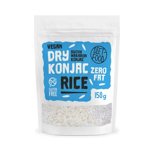 Suchy makaron shirataki konjac rice - w kształcie ryżu - Diet Food, 150g - przód