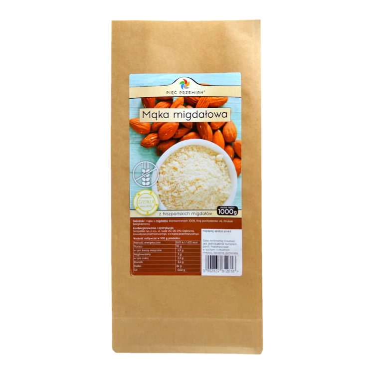 Mąka migdałowa - Pięć Przemian, 1000g, 1kg - przód
