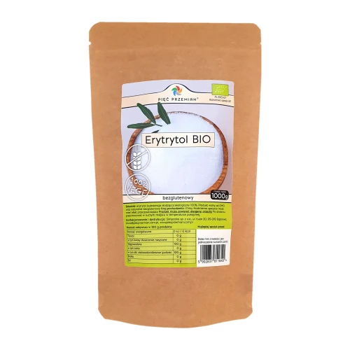 Erytrytol, erytrol - BIO - Pięć Przemian, 1000g, 1kg - przód