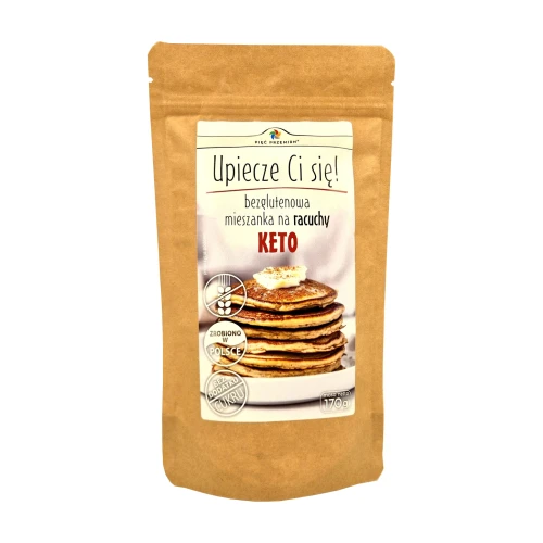Mieszanka na KETO racuchy, bezglutenowa - Upiecze Ci się! - Pięć Przemian, 170g - przód