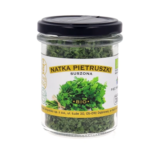 Natka pietruszki suszona - BIO - Pięć Przemian, 20g - przód