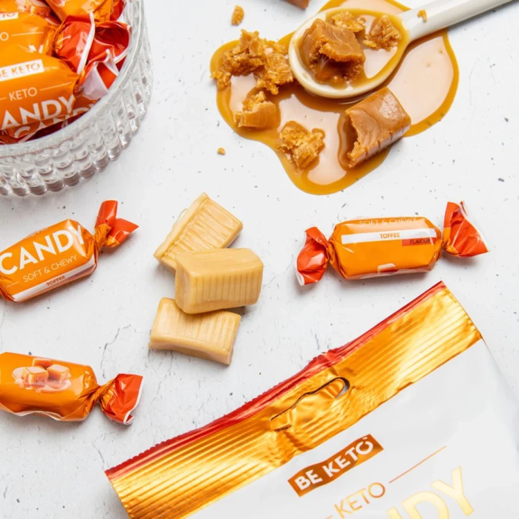 Keto cukierki toffi - Candy Soft &amp; Chewy - BeKeto, 70g