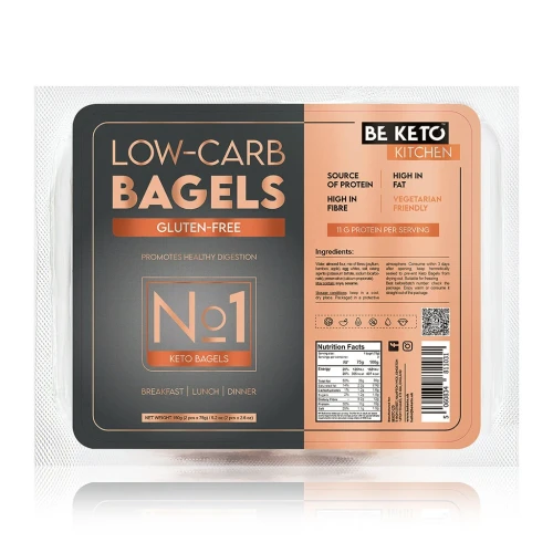 Keto bajgle bezglutenowe - BeKeto, 150g - przód