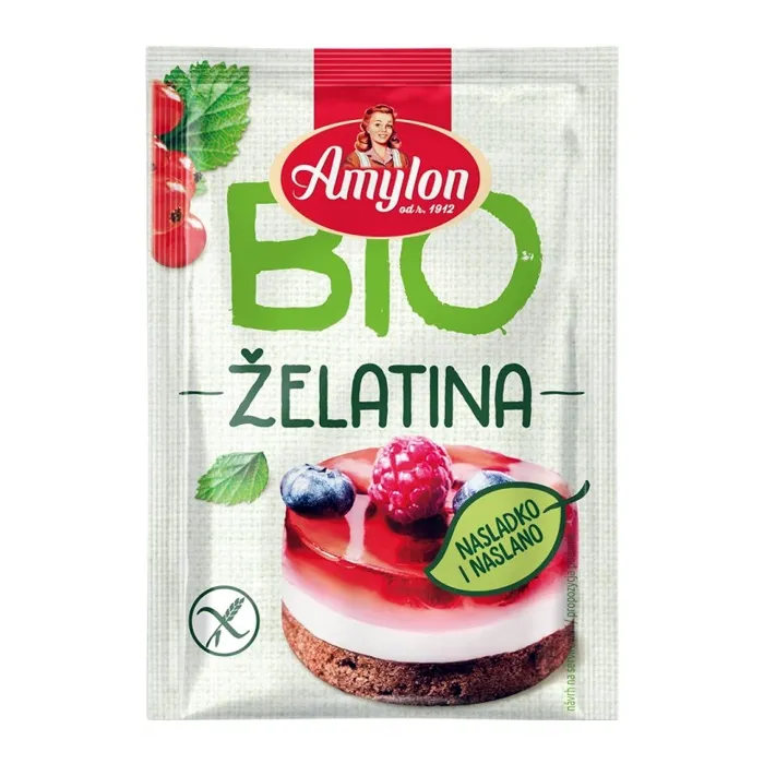Żelatyna w proszku - BIO - Amylon, 20g - przód