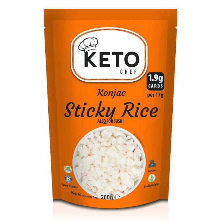Makaron konjac ryż kleisty, sushi, Sticky Rice - Keto Chef, 270g - przód