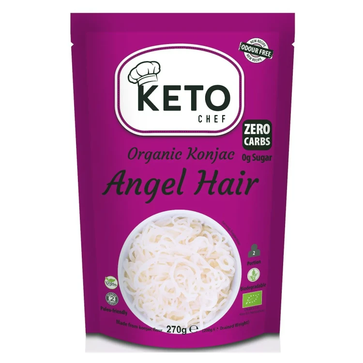 Makaron konjac Angel Hair - BIO - Keto Chef, 270g - przód