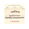 Ciastka sezamowe z żurawiną, bezglutenowe KETO - Baton Warszawski, 150g - pudełko