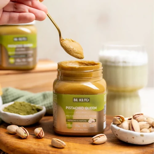 Keto krem z pistacji - królowa pistacja z olejem MCT - Keto Cream Pistachio Queen - BeKeto, 250g - krem