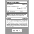 Maślan sodu w kapsułkach - Sodium Butyrate - BeKeto, 90 kapsułek - etykieta